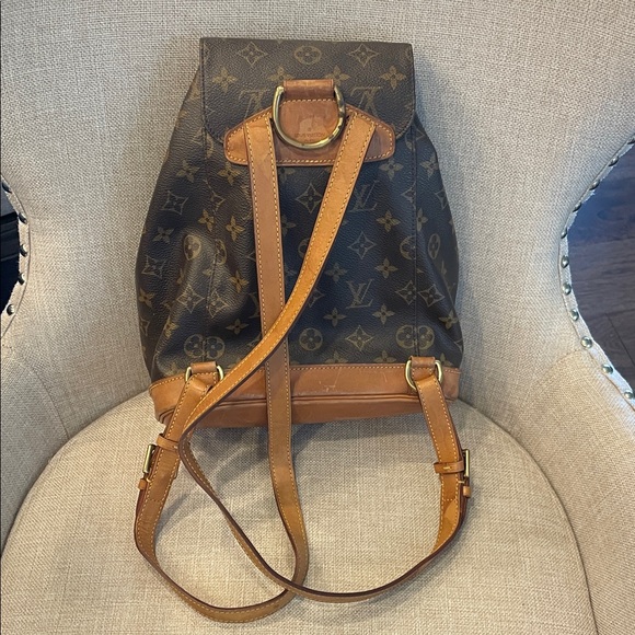Louis Vuitton Monogram Canvas Backpack with Tan Accents - Picture 2 of 7